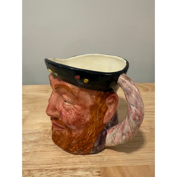 Large Toby Character Mug King Hal Hanley England L & Sons 1940's JL - Picture 2 of 10